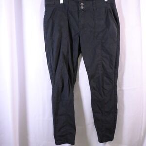 Prana Essex Pants Women 14 Dark Navy Organic Cotton 36x28 Hiking Outdoor